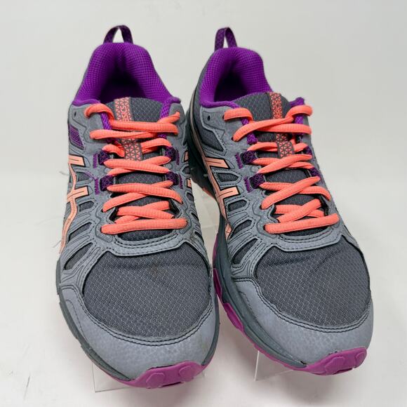ASICS Gel Venture-7 Run Shoes Womens Sz 6 Gray Orange Lightweight K.8.4 Durable - Picture 6 of 15